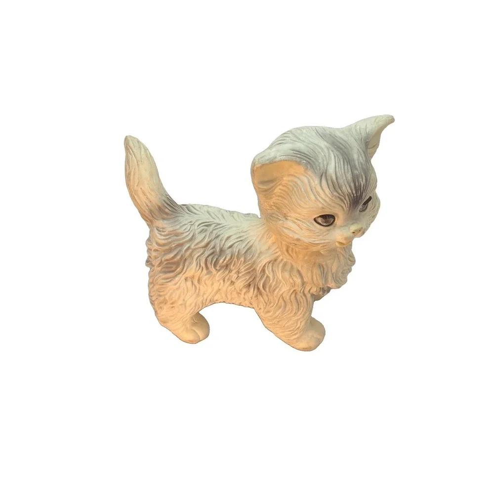 Edward Mobley - Vintage 1960's Rubber Cat Blinking Sleepy Eyes Squeak Toy 9